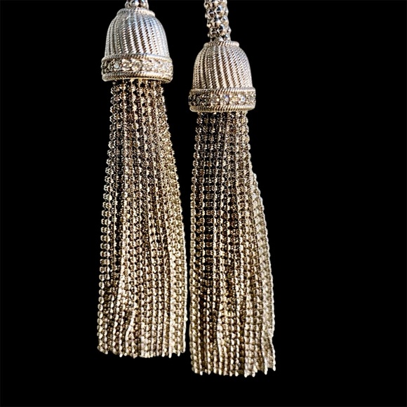 Judith Ripka sterling silver lariat necklace made in Italy - Picture 3 of 8